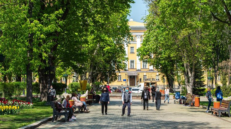 Коронавирус в Киеве. Парк им. Шевченко. Фото: Страна