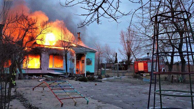 Удар по детскому саду в Херсонской области