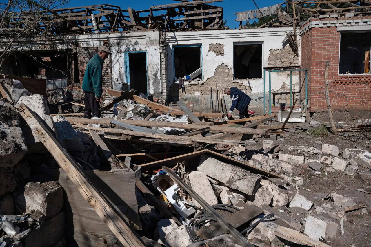 Последствия ракетного удара по Малатарановке