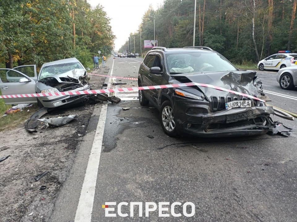 В Голосеевском районе Киева произошло масштабное ДТП