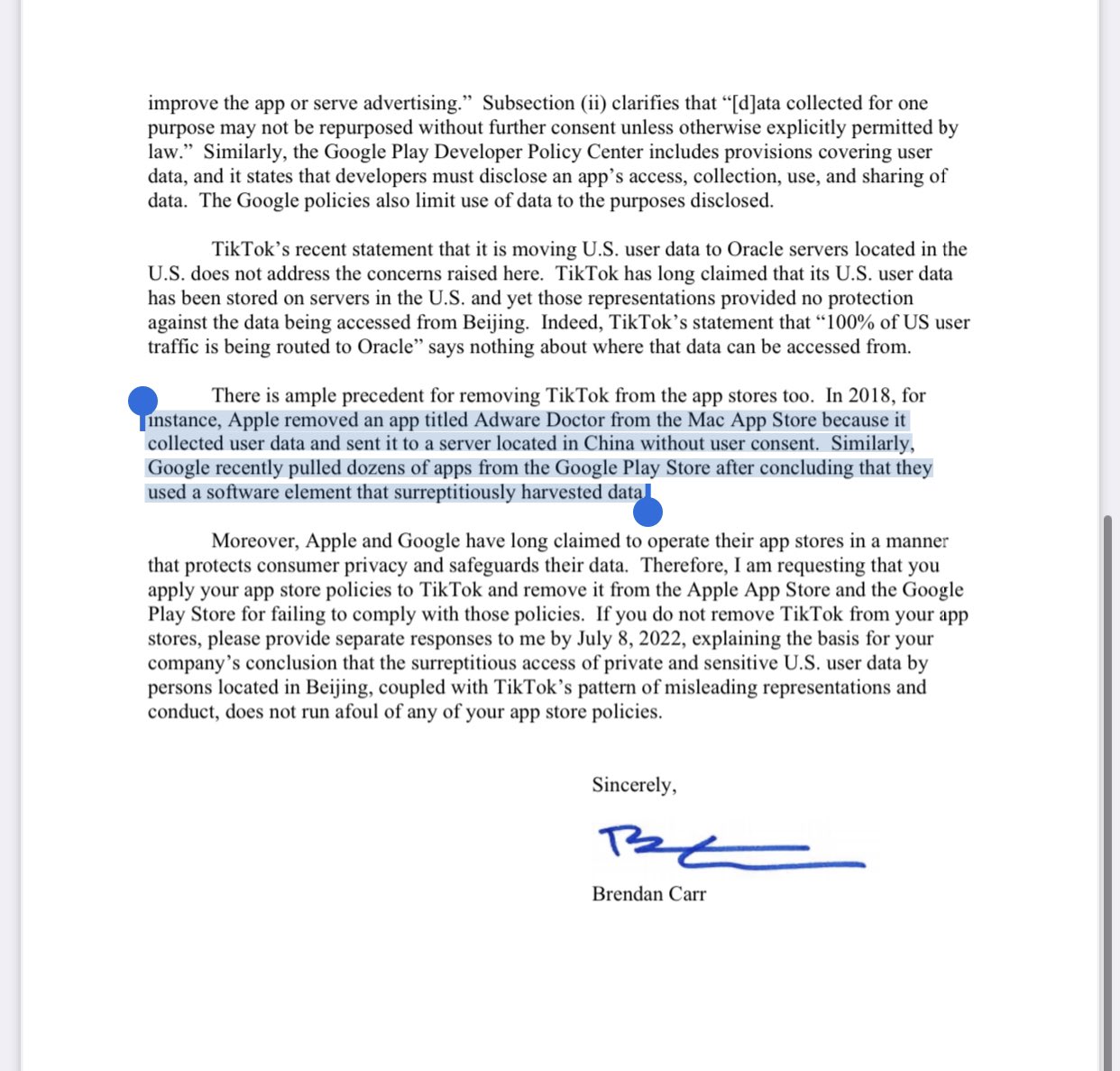 Скриншот 2 письма Карра