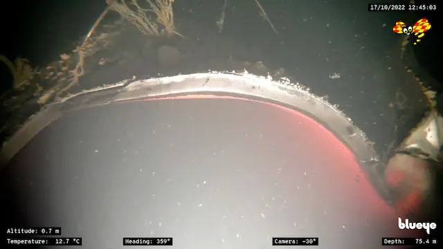 Фото разрушенного участка Северного потока