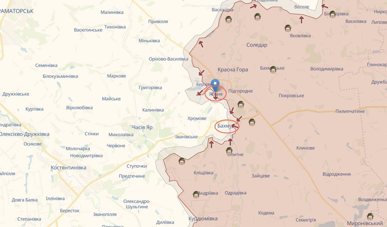 Ягодное на карте