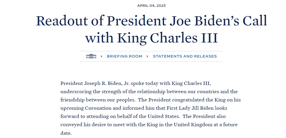 Скриншот с сайта Белого дома