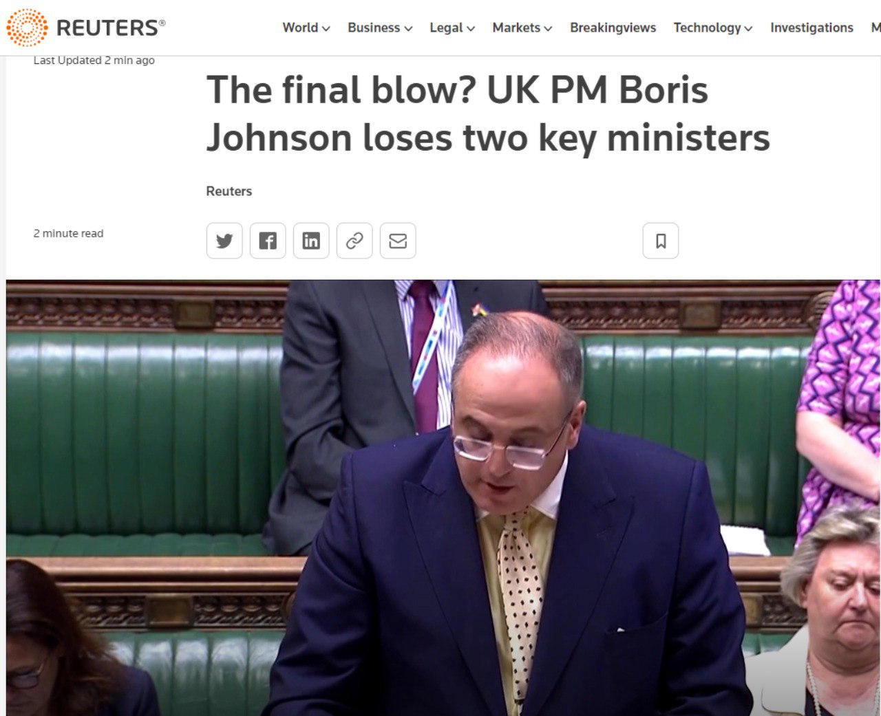 Скриншот с сайта Reuters