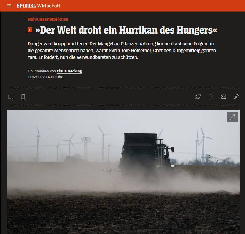 В мире прогнозируют "ураган голода"