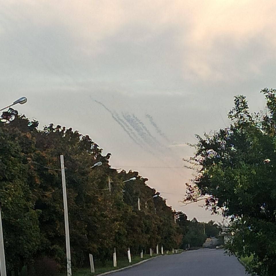 Запуск ракет в Краматорске