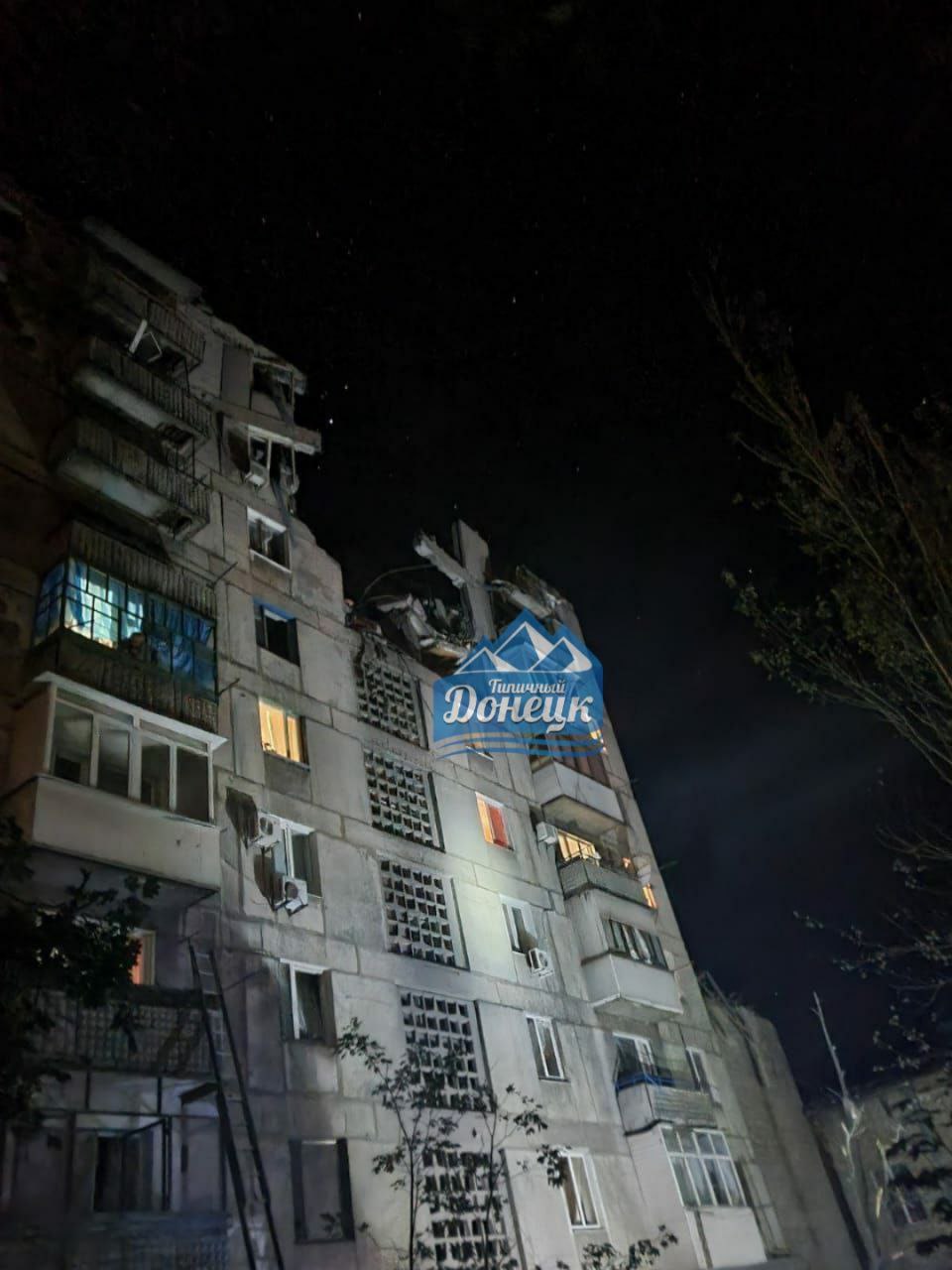 Разрушения в Торецке