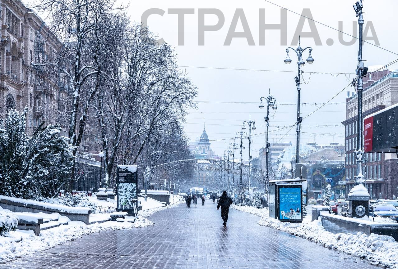 Крещатик в снегу