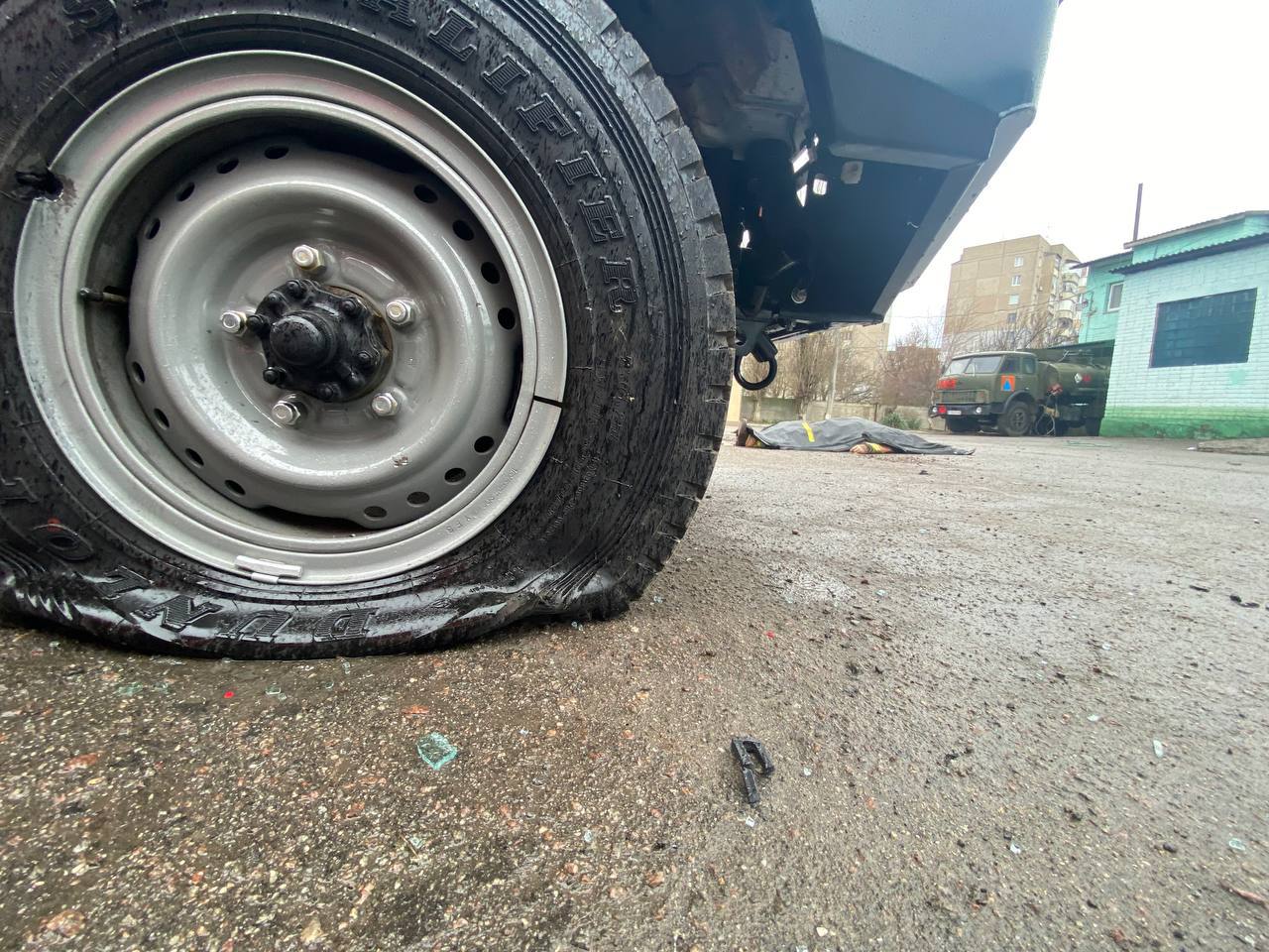 обстрел пожарной части в Херсоне