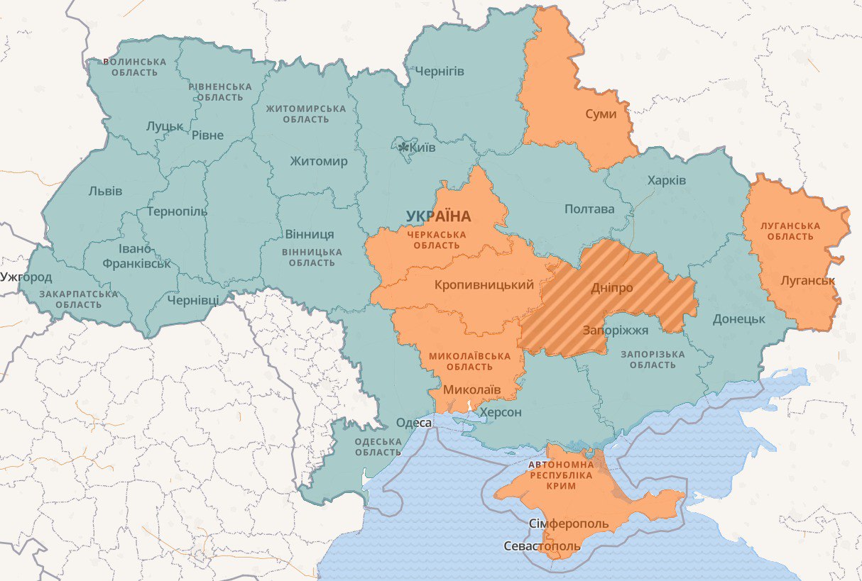 Воздушная тревога. Карта