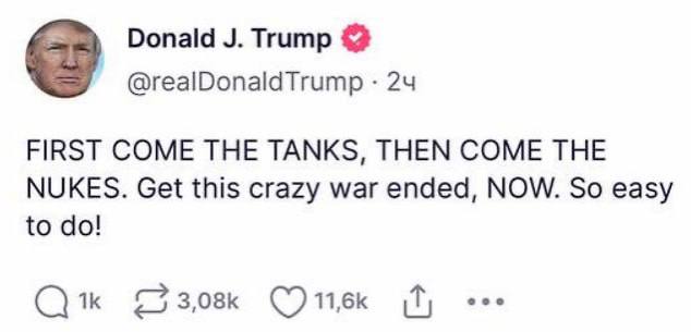 Скриншот из Truth Social