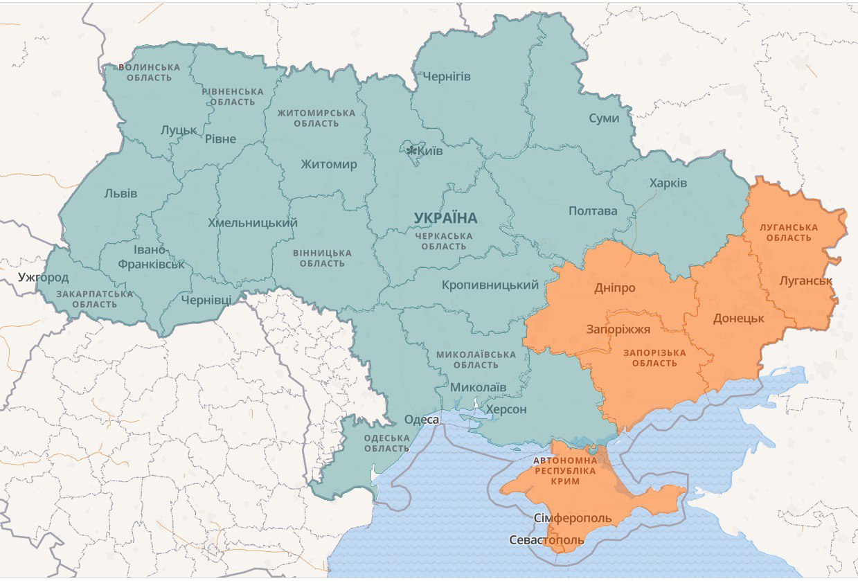 Карта воздушных тревог