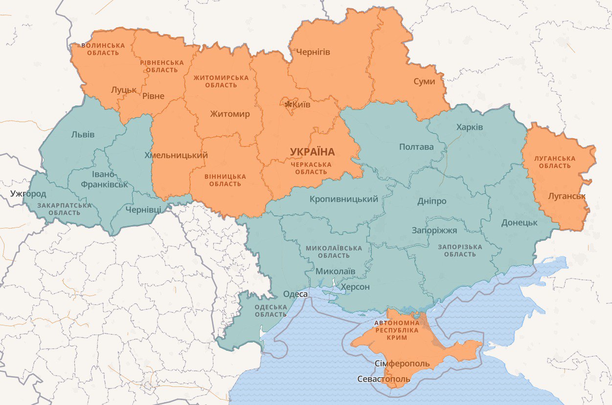 Карта тревог