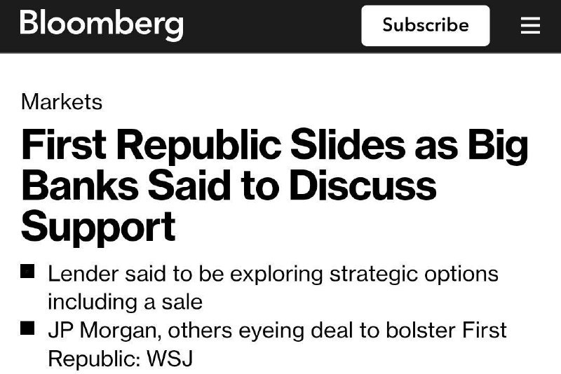 Рухнули акции американского банка First Republic Bank
