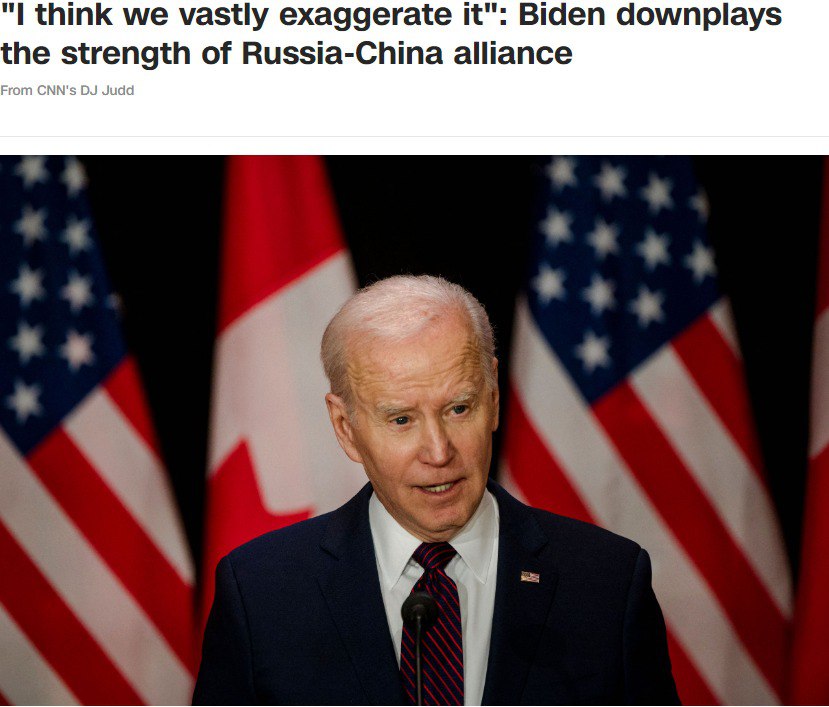 Байден считает преувеличением сближение России и КНР