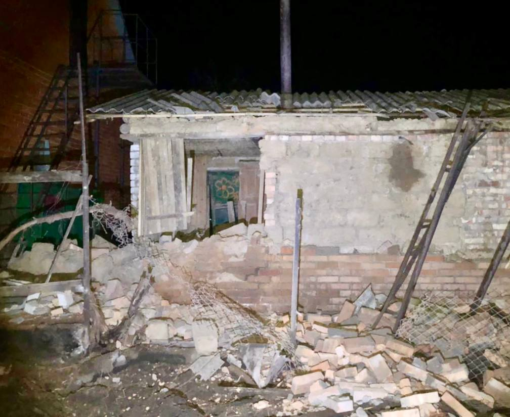 Последствия обстрела Никопольского района