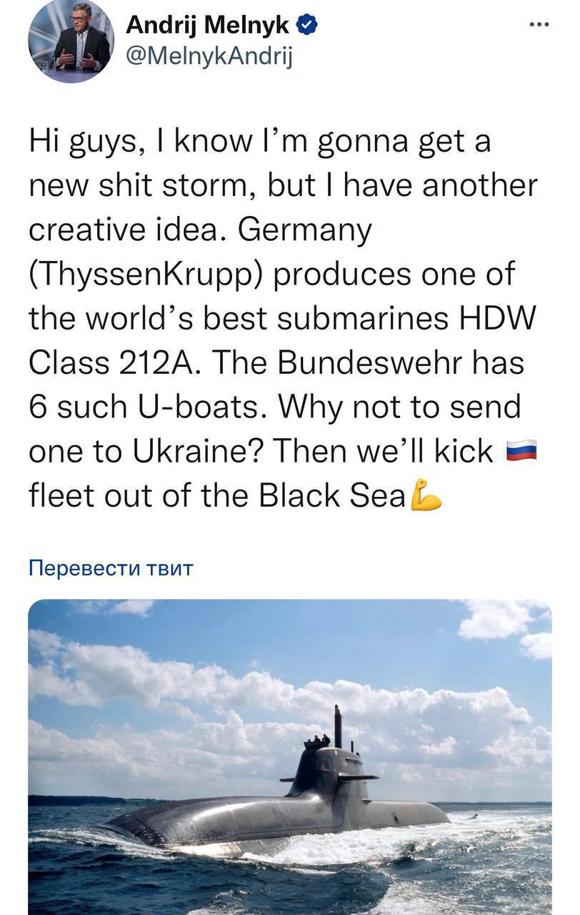 пост Мельника в Твиттер