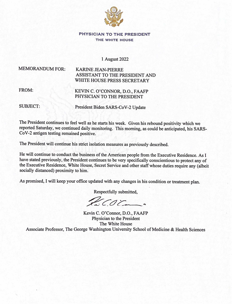 Скриншот письма Кевина О’Коннора