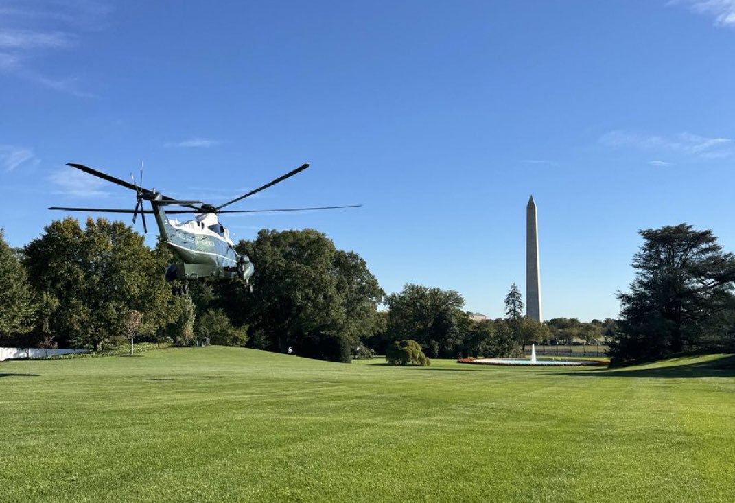 Трамп покинул Белый дом на вертолете сразу после отъезда Зеленского