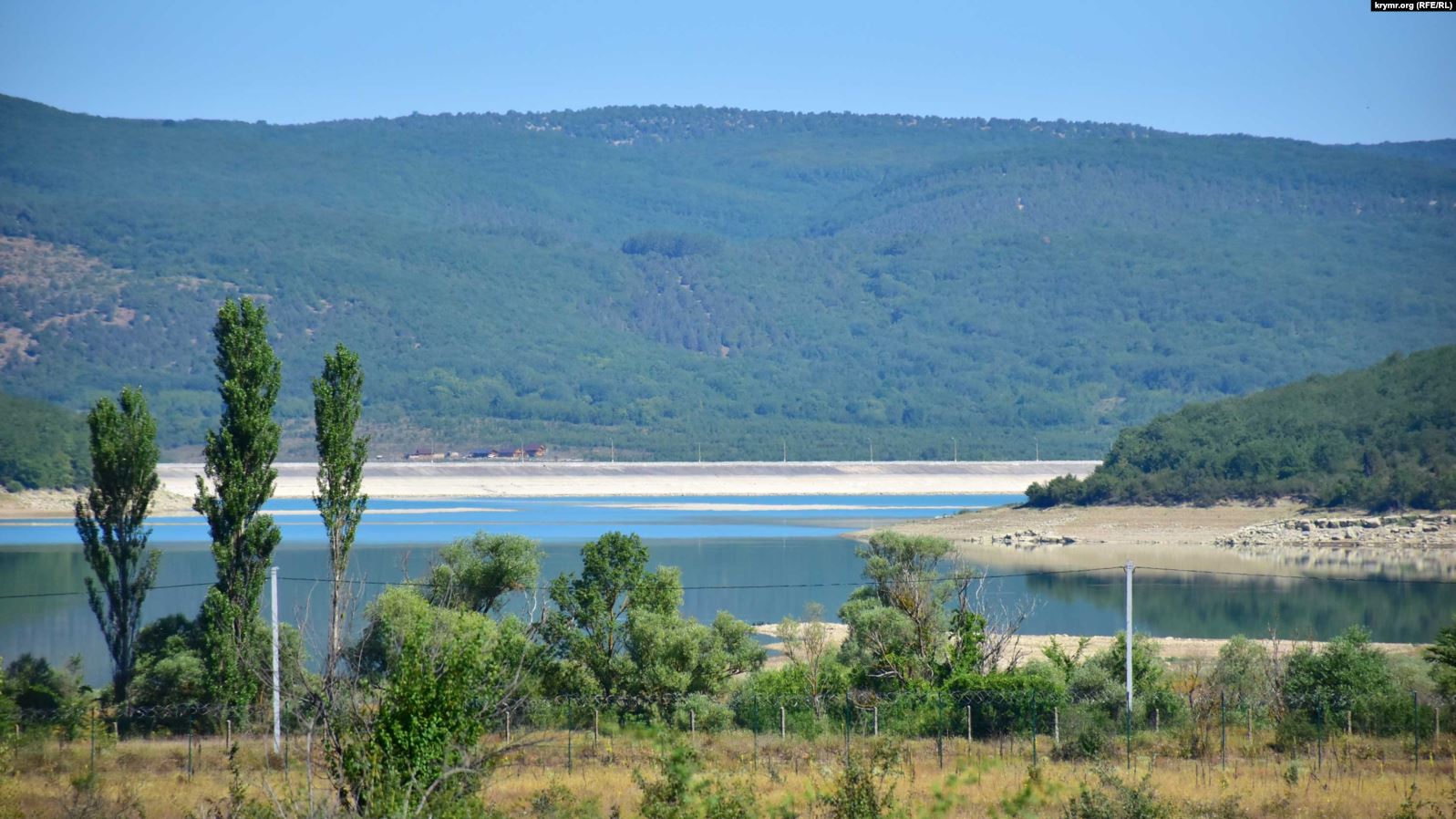 В Севастополе обмелело Чернореченское водохранилище. Фото: krymr.com