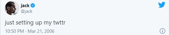 Первый в истории твитт можно купить на аукционе. Скриншот из твиттера Джека Дорси