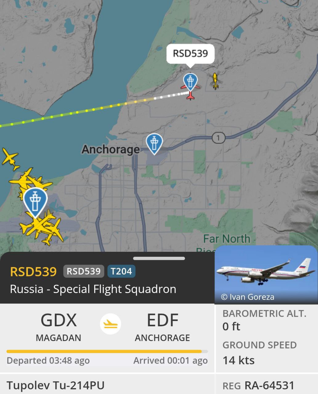 Карта переміщень (3) на flightradar24.com