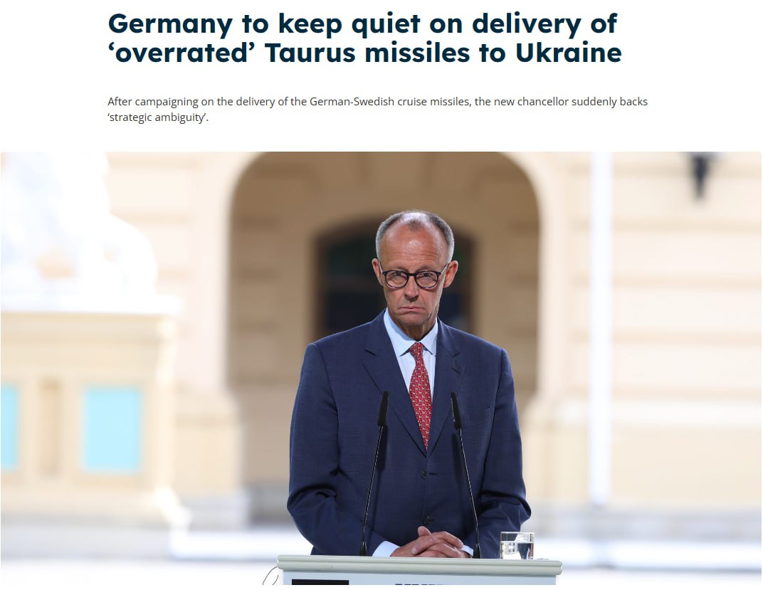 Снимок заголовка на euractiv.com