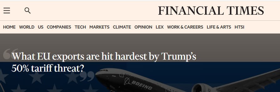 Знімок заголовка на ft.com