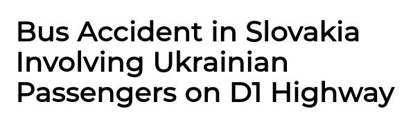 Автобус з громадянами України потрапив у ДТП на шосе у Словенії.
