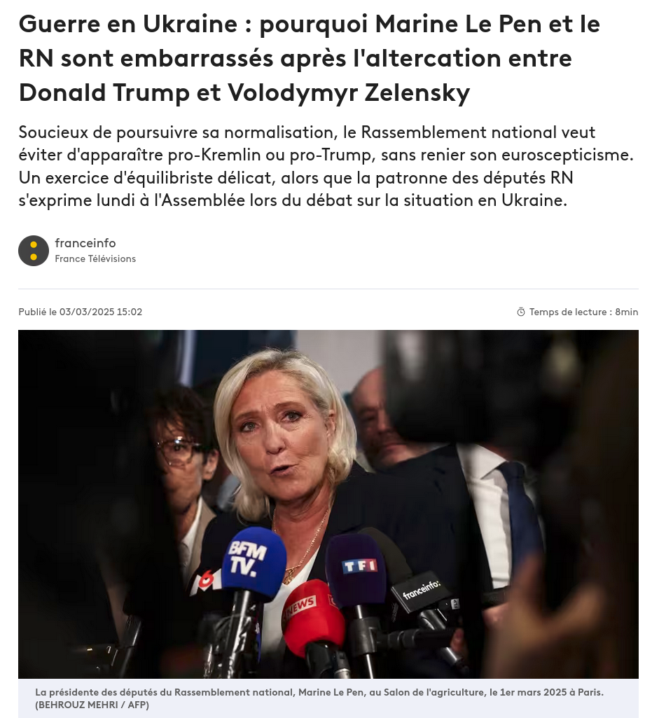 Снимок заголовка на francetvinfo.fr