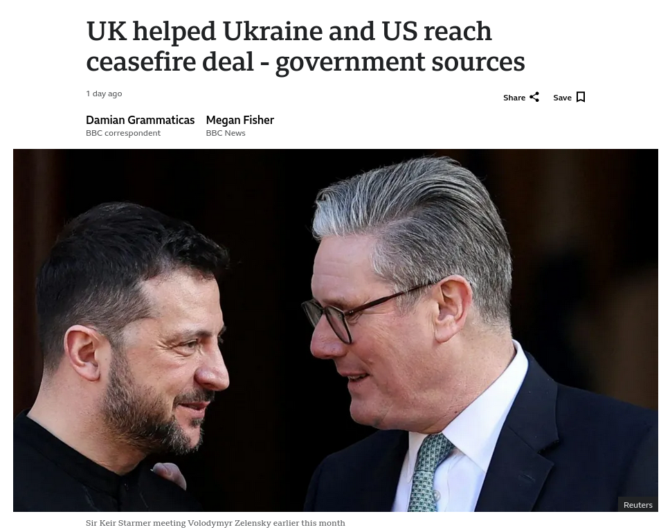 Знімок заголовка на bbc.com