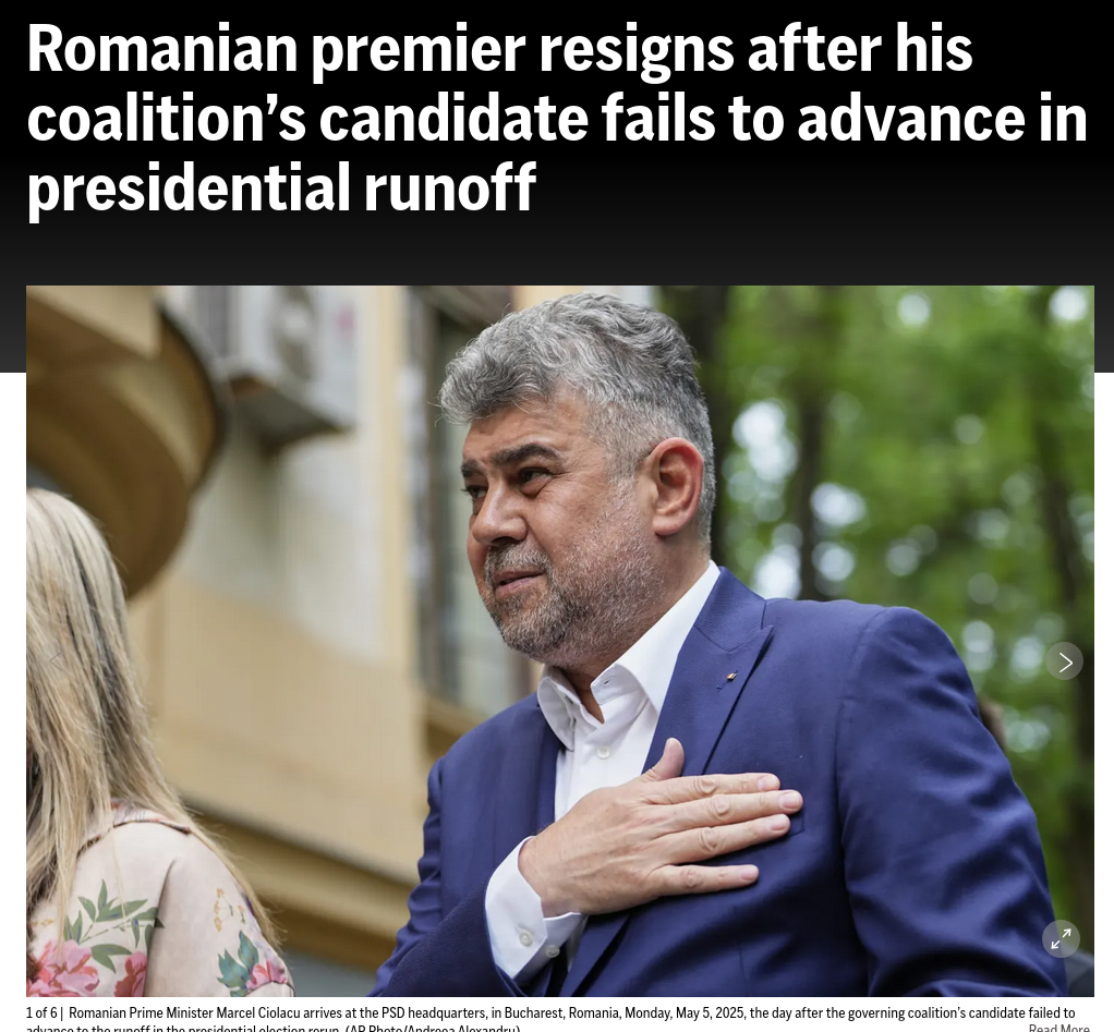 Снимок заголовка на apnews.com