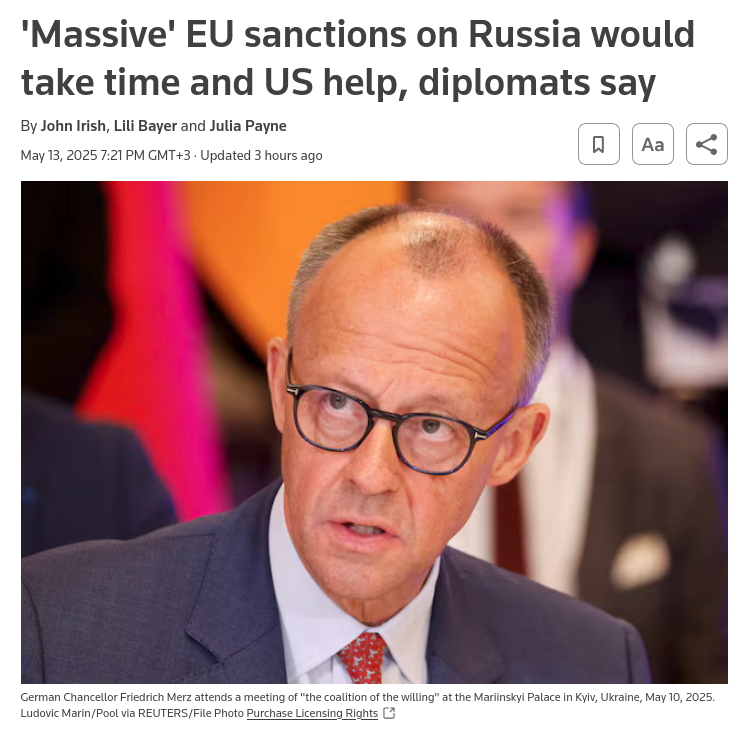 Знімок заголовка на reuters.com